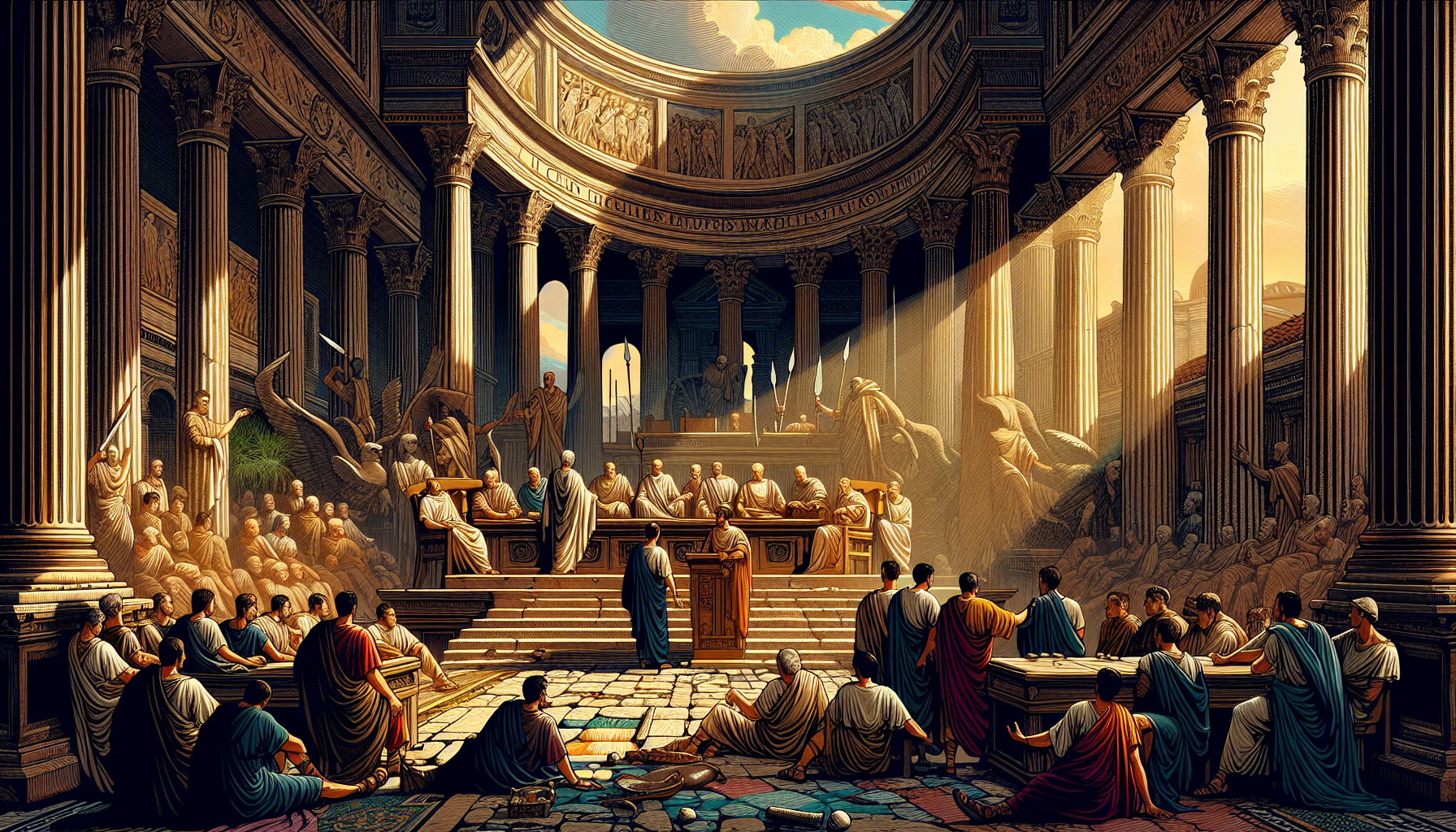 Illustration for The Assassination of Julius Caesar: Events Leading to the Ides of March